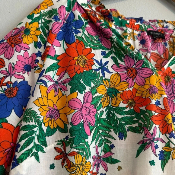 Talbots Floral Blouse - Multicolor and White - Picture 7 of 9